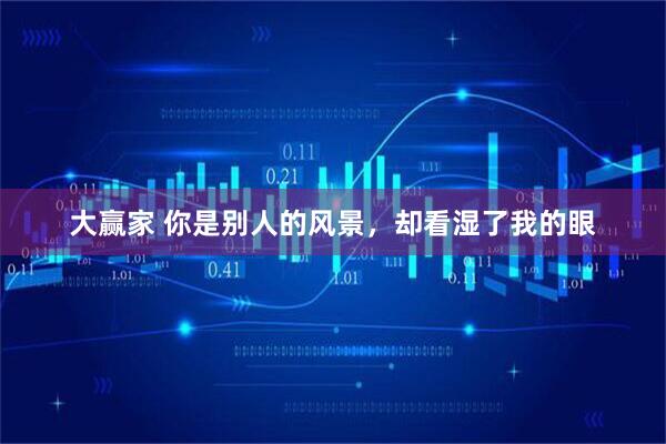 大赢家 你是别人的风景，却看湿了我的眼